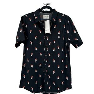 Sovereign Code Chill Santa Button Up Shirt Christmas Holiday Party Mens Size M